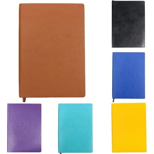 A5 Faux Leather Business Lined Notebook Sketch Journal with Ribbon Bookmark
