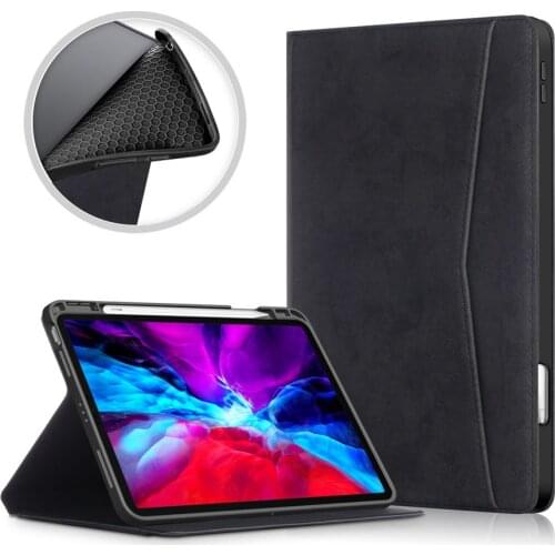 For iPad 2020 Case Magnetic Cover Smart Large Coque Soft TPU With Pen Slot For iPad Air 10.9 inch A2072 A2324 Case +Film Pen
