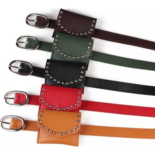 COONIS Women Leather Casual Travel Phone Cover Case Change Key Small Belt Pouch Purse Fanny Pack Waist Bag