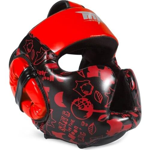 Kids 3-10Y MMA Taekwondo Sparring Muay Thai Boxing Helmet Sanda Fight Martial Arts Wushu Headgear Training Equipment EO