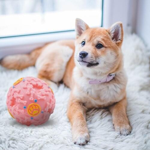 Dog Toys Training Interactive Food for Aggressive Chewers Small Large Dogs Bite Resistant Small Pet Toys Dogs Cat Balls Sound