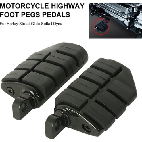 Motorcycle Foot Pegs Large Rubber Platform Foot Rest 10mm Male Mount Footpegs Left and Right for 1984-2014 Davidson Honda
