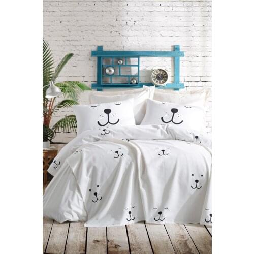 2021 PIQUE Set Turkish Cotton With Pillowcase Bedspread Sets Bed Linen Sheet Modern For Summer King Size Duvet Cover Happy Dog