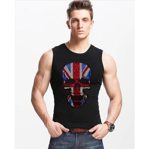 Summer Cool Men Vest Cotton Tank Tops Underwear Mens Undershirt Diamond stoneShirts Male Bodyshaper Fitness sleeveless