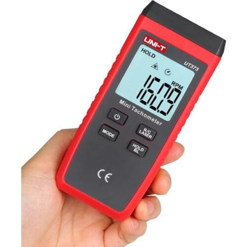 UT373 Mini Non-contact Tachometer Singal Trigger / Laser-on Indication RPM Speed Measurement Meter Up To 99999 Ddisplay