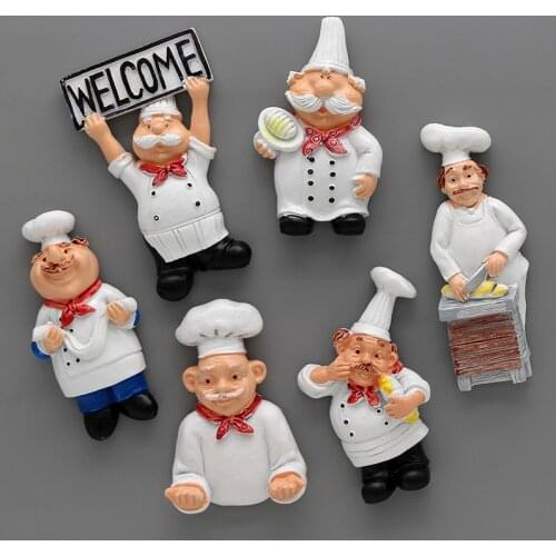 Cartoon creative bread chef refrigerator magne 3d fridge magnets Cartoon character refrigerator stickers home decoration gifts