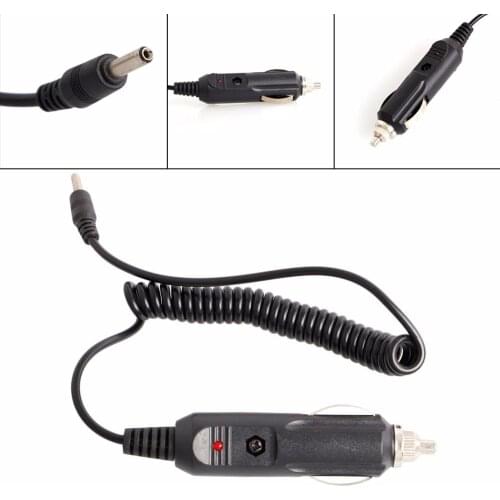 OOTDTY 12V Car Charger DC Power Adapter Cigarette Lighter 1.5M Cable 3.5mm x 1.35mm W15