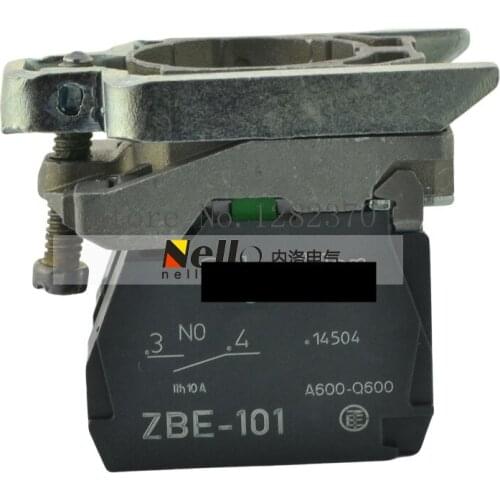 [ZOB] Authentic original XB4 / 5 base with 2 normally open contacts ZB4-BZ103 2NO contacts imported from France ---10pcs/lot