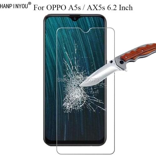 1 Pc / 2 Pcs 9H 2.5D HD Clear Premium Tempered Glass Screen Protector For OPPO A5s / AX5s 6.2" Protective Film + Clean Tools