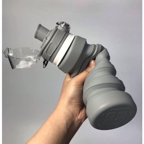 Collapsible Water Bottle, BPA Free Sports Travel Bottles Portable Leak Proof Silicone Drink Bottle Folding Reusable for Traveler