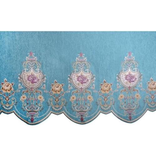 1 meter Modern Blackout Valance Printed Lace Chenille Window Curtains For Balcony Bedroom Living Room Cortinas Cocina Corta