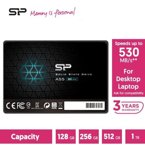 Silicon Power A55 SSD 2.5'' SATA III HDD SSD 128gb 256gb 512gb 1tb 5PCS Internal Solid State Hard Drive Hard Disk For Laptop Des
