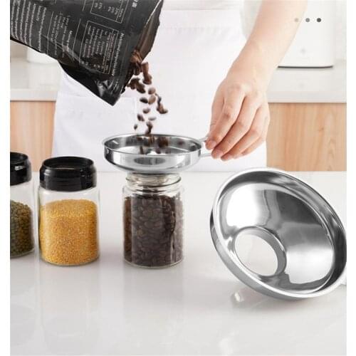 Stainless Steel Wide Mouth Canning Funnel Cup Kitchen Filter Tools
