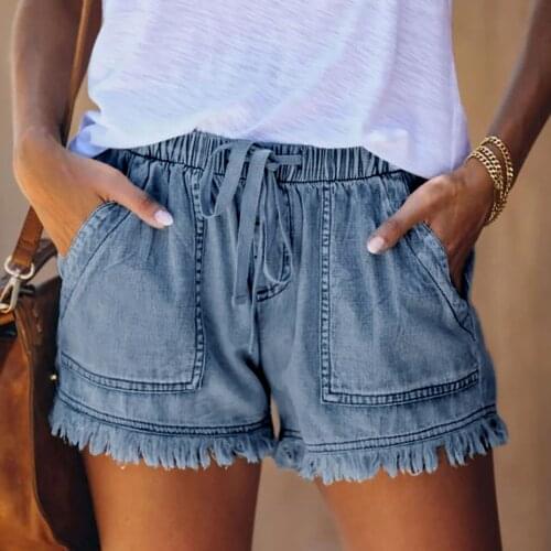 Women Summer Pants Sexy Jeans High Waist Slim Hole Shorts Pants 2021 Summer All-match Casual Denim Shorts