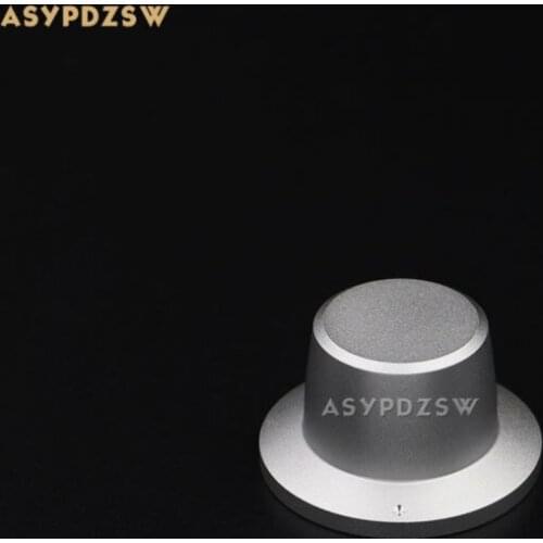 1 PCS Hat shape matte Silver 38*22 Full aluminum amplifier solid Volume potentiometer knob
