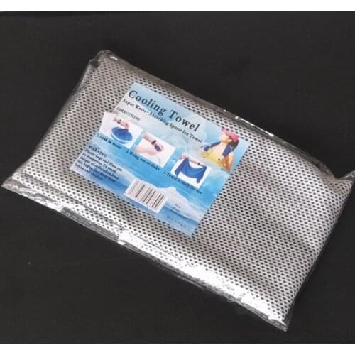10Pcs Hot Grey Color Cool Towel Sport Ice Towel Instant Cooling Heat Relief 90*30cm Cold Cooler Towel Reusable
