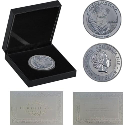 2015 Australian Koala Silver Coin Silver Commemorative Elizabeth II Collectible Gift W/ Luxury Box