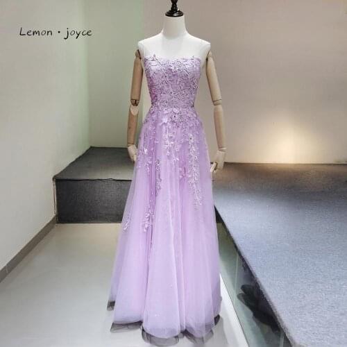 2021 Evening Gown Elegant Spaghetti Strap Tulle Lace Appliques Prom Gowns Lace Up Back Formal Evening Gowns