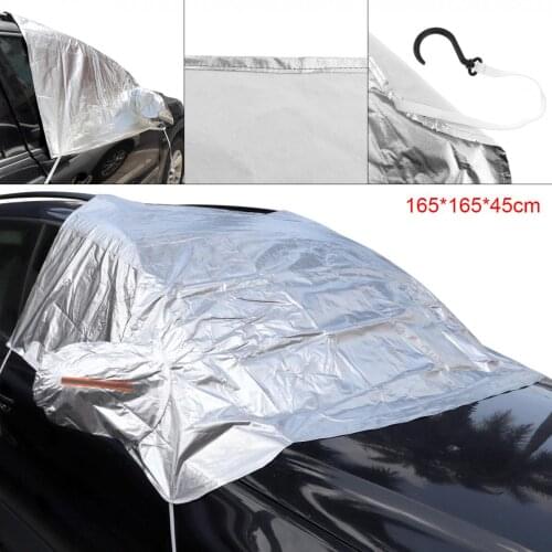 3L Auto Aluminum Foil Composite Cotton UV/Ice/Snow Protector Dustproof Car Clothing Cover with 4 Hook and Reflective Strip