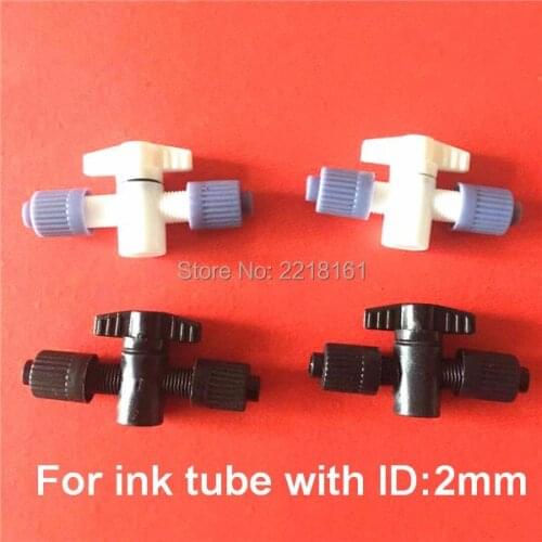 5pcs/lot Large format solvent printer Bulk ink system valve Mimaki Roland Infinity Myjet Wit-color plastic ink valve 2 ways
