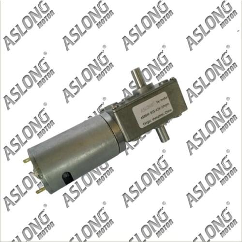 ASLONG A58SW555S double shaft worm gear motor DC motor