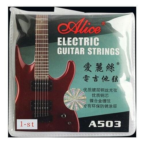 Free Shipping 50pcs Lot Alice A503 Light 010 Steel 1st E First Single Electric Guitar Strings