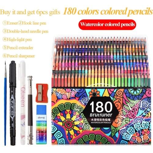 Brutfuner 48/72/120/150/180 Colors Professional Watercolor/Aquarelle Colored Pencil Art Sketch Drawing Lapis de cor Color Pencil