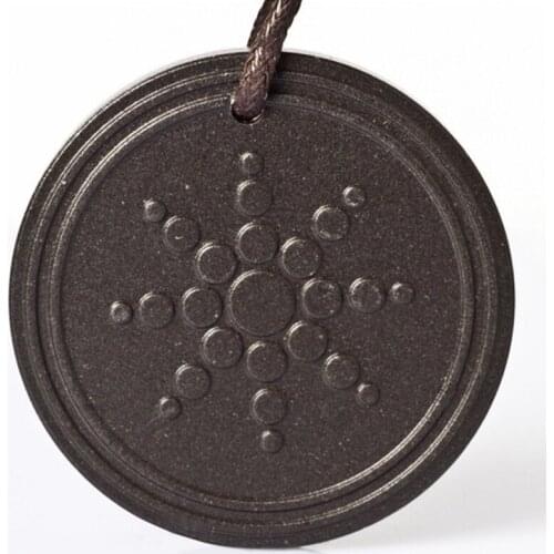 Rope Chain Sun flower Power Necklaces Fashion Jewelry Round Black Health Pendant Double Side volcanic stone Men Women Gift