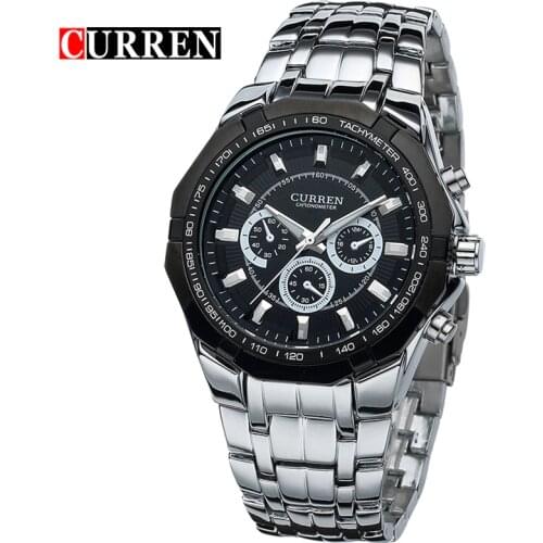 CURREN Men Watches Top Brand Luxury Man Casual Quartz Wrist Watches Stainless Steel Men Sport Watch Waterproof Relogio Masculino