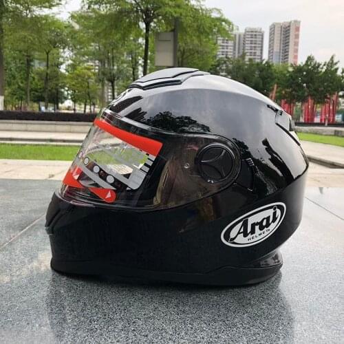 Black Motorcycle Helmet With Inner Sun Visor Dual Visor Double Lens Racing Motocross Flip Up Helmet In Winter Season