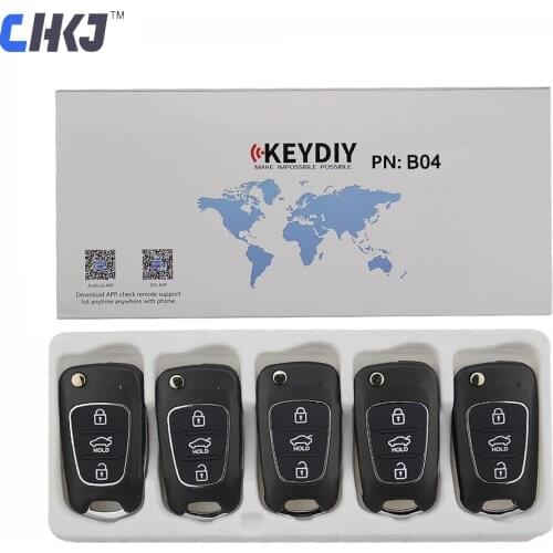 CHKJ 5pcs/lot B04 KD Key Remote Control Auto Car Keys B Series 3 Button for KD900/KD900+/URG200 KD MINI Key Programmer