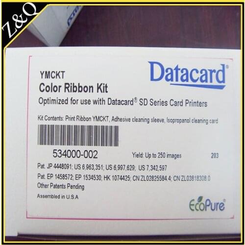 Datacard 534000-002 Color Ribbon & Cleaning Kit - YMCKT - 250 prints for use with datacard card printers