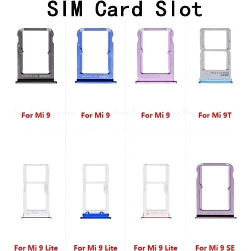 For Xiaomi Mi 9 / 9T / 9T Pro / 9 SE / Mi 9 Lite Nano Sim Card Holder Tray Dual TF SD Card Slot Replacement Parts