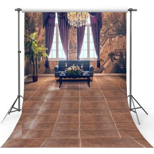 Avezano Backdrop Luxury Chandelier Sofa Curtain Decor Wedding Photo Photography Background Photo Studio Photophone Photozone