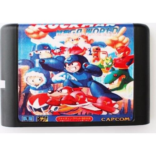 Rockman Mega World 16 bit MD Game Card For 16 bit Sega MegaDrive Genesis game console