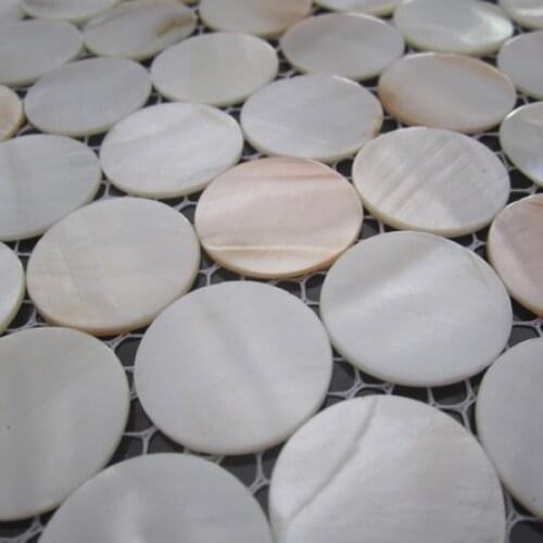 20mm round mother of pearl shell mosaic tiles for bathroom wall kitchen shower backsplash house improvement