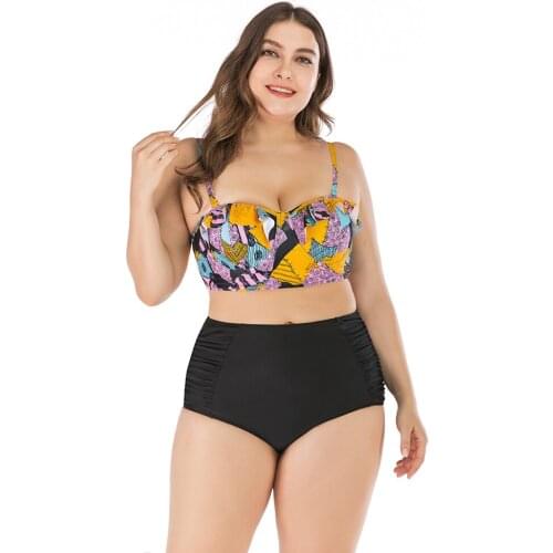 Megartico women plus size tankini big size swimwear push up swimming suit for women two pieces 4xl