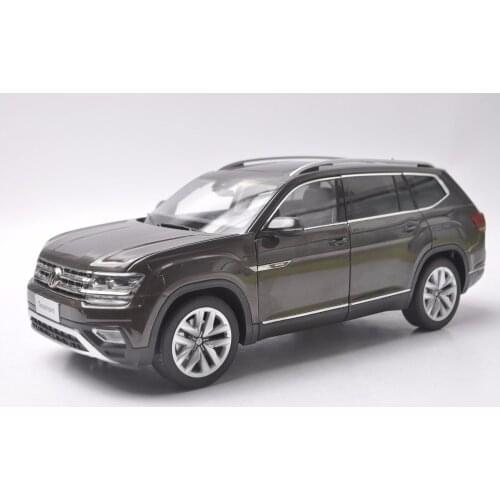 1:18 Diecast Model for Volkswagen VW Teramont Atlas 2017 Brown Large SUV Alloy Toy Car Miniature Collection Gifts