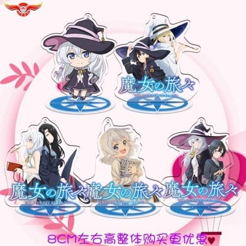 New Anime Wandering Witch: The Journey of Elaina Acrylic Figure Stand Display Model Plate Pendant Keychain Keyring Cosplay Gift