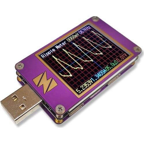 ZY1280M oscilloscope USB voltage current capacity tester ripple fast charge protocol PD3 QC4 SCP PS VOOC