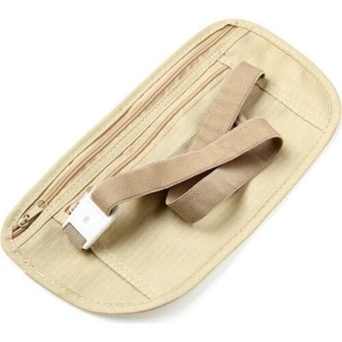 Cloth Waist Bags Travel Pouch Hidden Wallet Passport Money Waist Belt Bag Slim Secret Security Useful Travel Bags Chest Packs