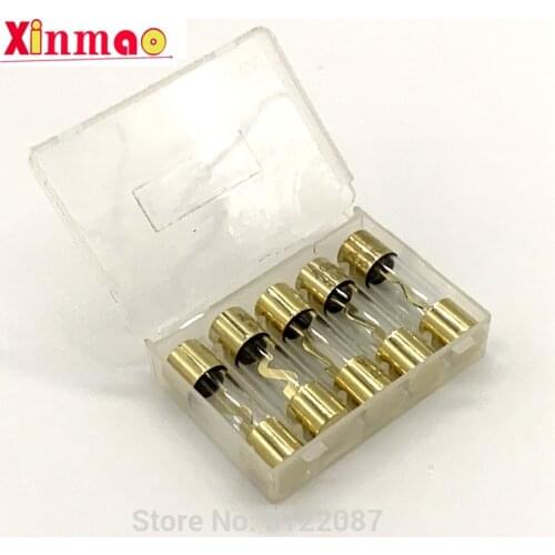 5Pcs 10*38MM Gold Plated Glass AGU Fuse Fuses Pack Car Audio Amp Amplifier 10A 15A 20A 25A 30A 40A 50A 60A 70A 80A 100A