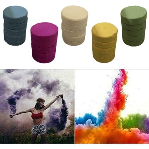 5PCS Mini Smoke Props Colorful Pyrotechnics Background Photography Prop For Christmas Festival Magic Smoke Tablets Smoke Props