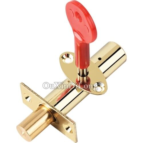 Brand New 2PCS Fire Invisible Door Metal Hidden Manager Tubewell Mortise Lock with Key Gold/Chrome