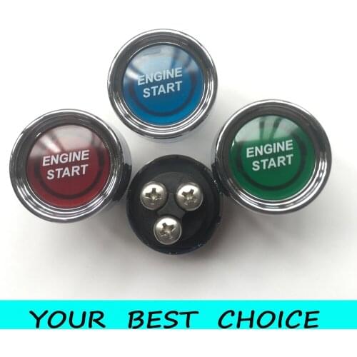 1pcs 22mm 12V/50A,24V/25A Heavy Duty LED Illuminated Engine Start Racing Car Push Button Switch (Red,Blue,Green)