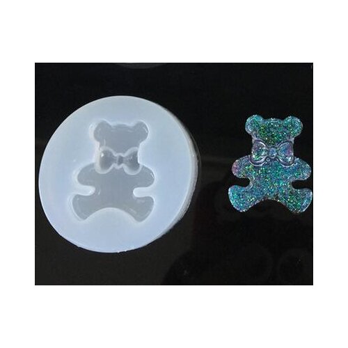 1pcs the bear Liquid silicone mold DIY resin jewelry pendant necklace pendant lanugo mold resin molds for jewelry