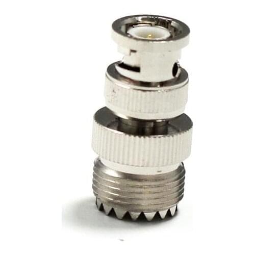 1PC UHF Female Jack to BNC Male Plug RF Coax Adapter convertor Straight Nickelplated NEW wholesale