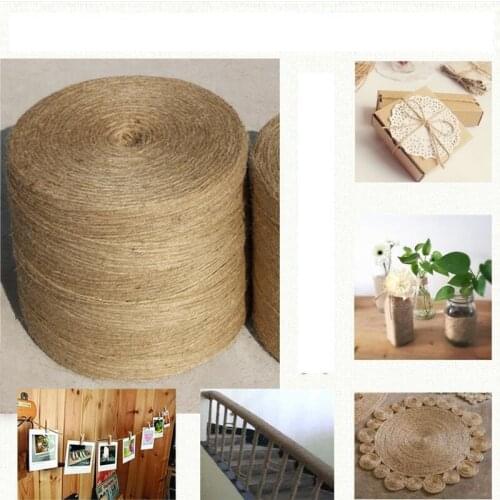 20yards/lot 1mm 1.5mm 2mm 3mm Natural Jute Rope Linen String Handmade Accessories Gift Package Ribbon DIY Hemp Craft Supplier