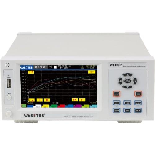 8 Channels Temperature Recorder 5-inch IPS Bar and Curve Chart -200℃~1820℃ Industrial Temperature Data Logger Supports