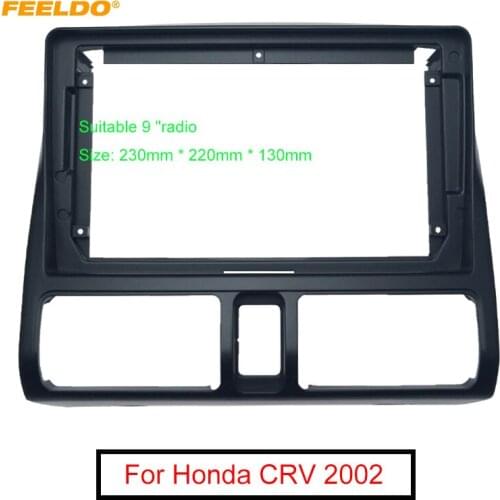 FEELDO Car Stereo 2Din Fascia Frame Adapter For Honda CRV 2002 9" Big Screen Audio DVD Player Fitting Panel Frame Kit